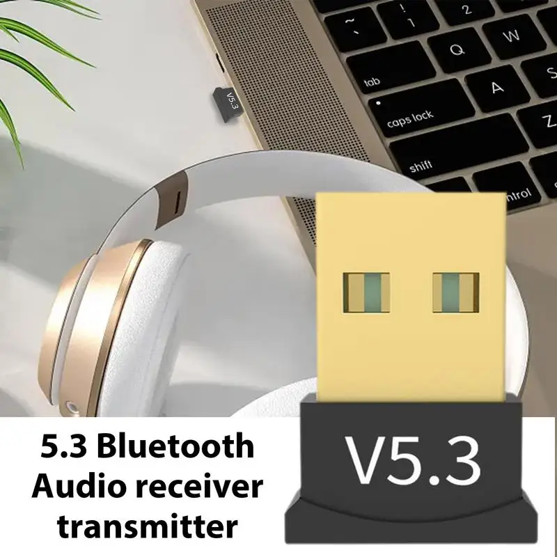 Adaptador inalámbrico USB con Bluetooth 5,3, transmisor, receptor de música para ordenador, PC, Accesorios de ordenador