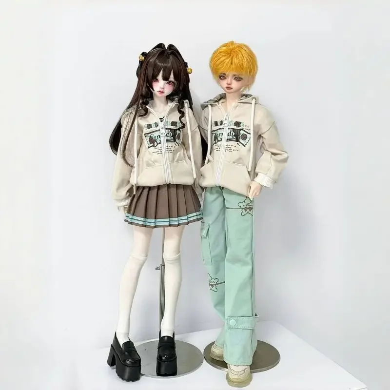 Doll's Clothes Suit for 45cm Bjd Doll Handsome Cool Hoodie Set Long Pants,skirt Dress Up Play House 1/4 Doll Accessories,no Doll
