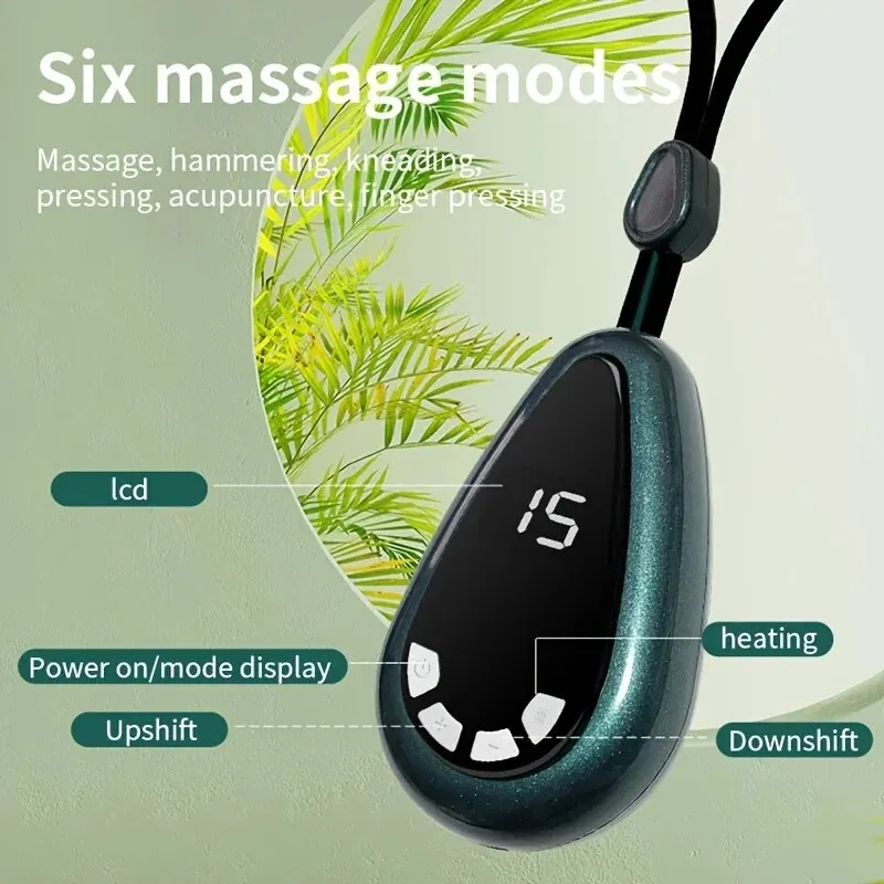

Mini Hanging Neck Massager Portable with Heating Function Relaxes Neck and Shoulders Suitable for Home Office and Travel