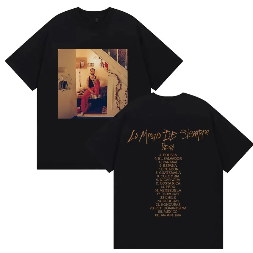 مغني الراب مورا جولة 2025 ميرش تي شيرت الرجال النساء خمر عالية الجودة موضة تي شيرت الهيب هوب الملابس المتضخم القطن تي شيرت #4