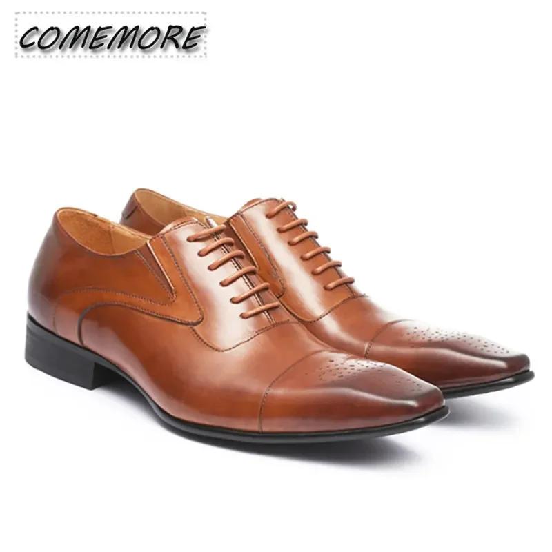 Men\'s Dress Shoes Fashion Wedding Dress Formal Luxury Mens Social Office Leather PU Party Business Shoes Spring Autumn 2024 New