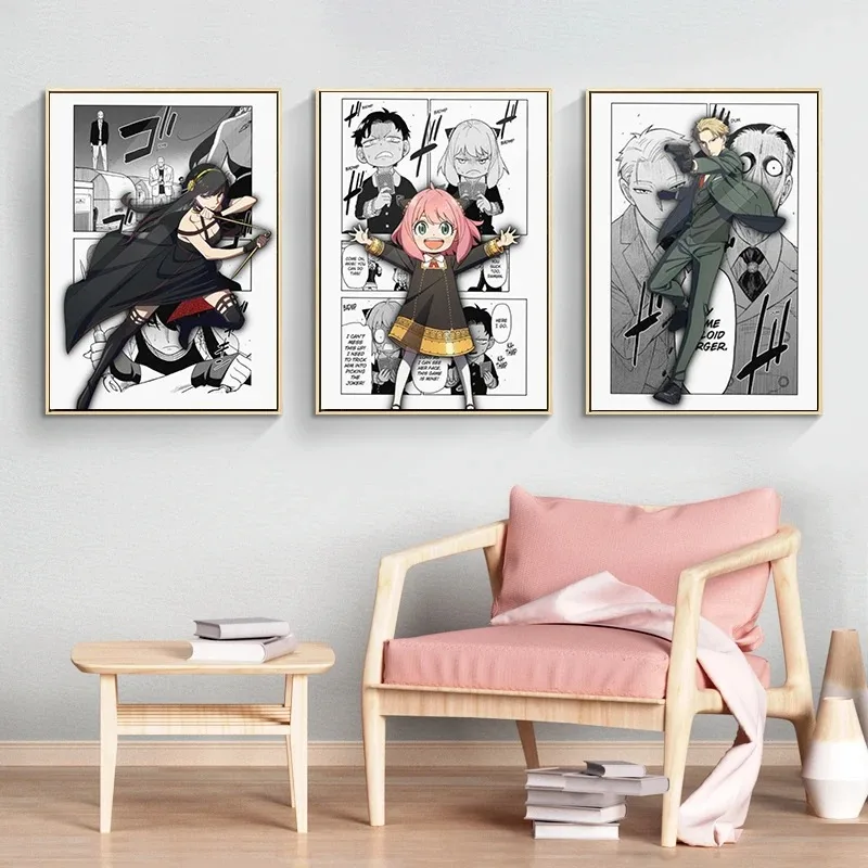 ملصقات شخصية أنيمي بوب للأطفال ، Anya Forger ، مجموعة ملصقات عائلية جمالية spyرسم جداري ، ديكور غرفة كاواي ، مانغا هزلية ، ديكور منزلي #4