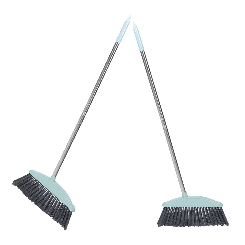 

2Pcs Heavy Duty Wide Scrub Broom Metal Handle Stiff Bristle Floor Sweeper for Household Garden Outdoor Stoop Free Cleaning