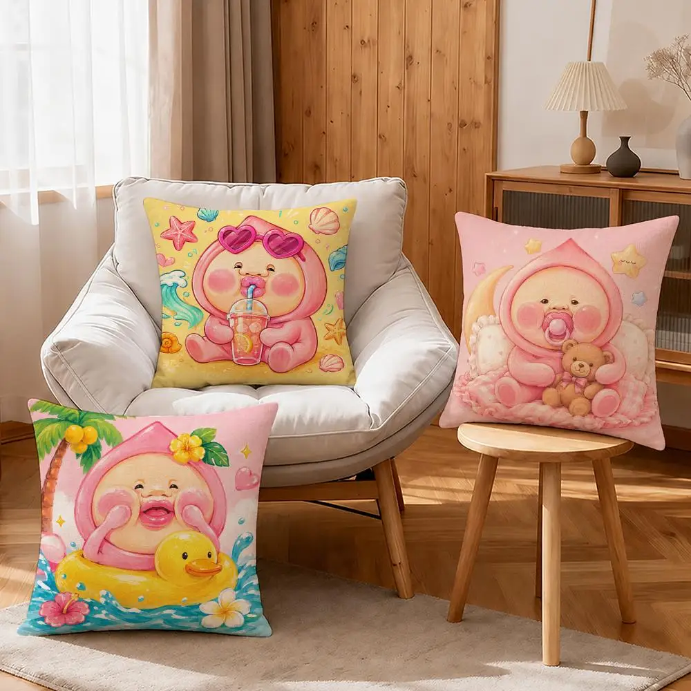 Brand Kobitos Cushion Cover Linen Anti-Mite Antibacterial Cushion Cover Invisible Zipper Sofa Decor