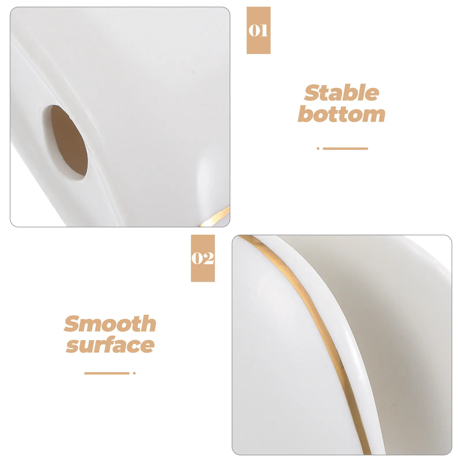 Ceramic Napkin Holder Asymmetric Modern Tissue Stand Napkin Storage Holder for Home Restaurant Kitchen Kitchen Decor view 4
