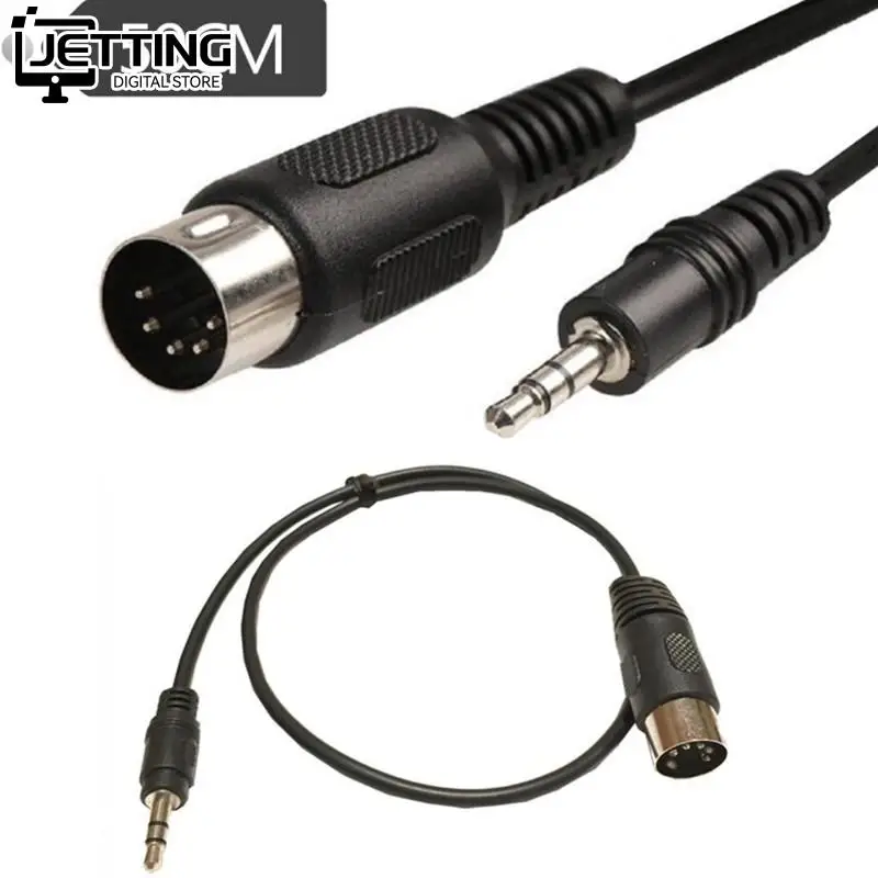 50cm 5 Pin Din MIDI Male To 3.5mm Male Plug Stereo Jack Audio Adapter Cable