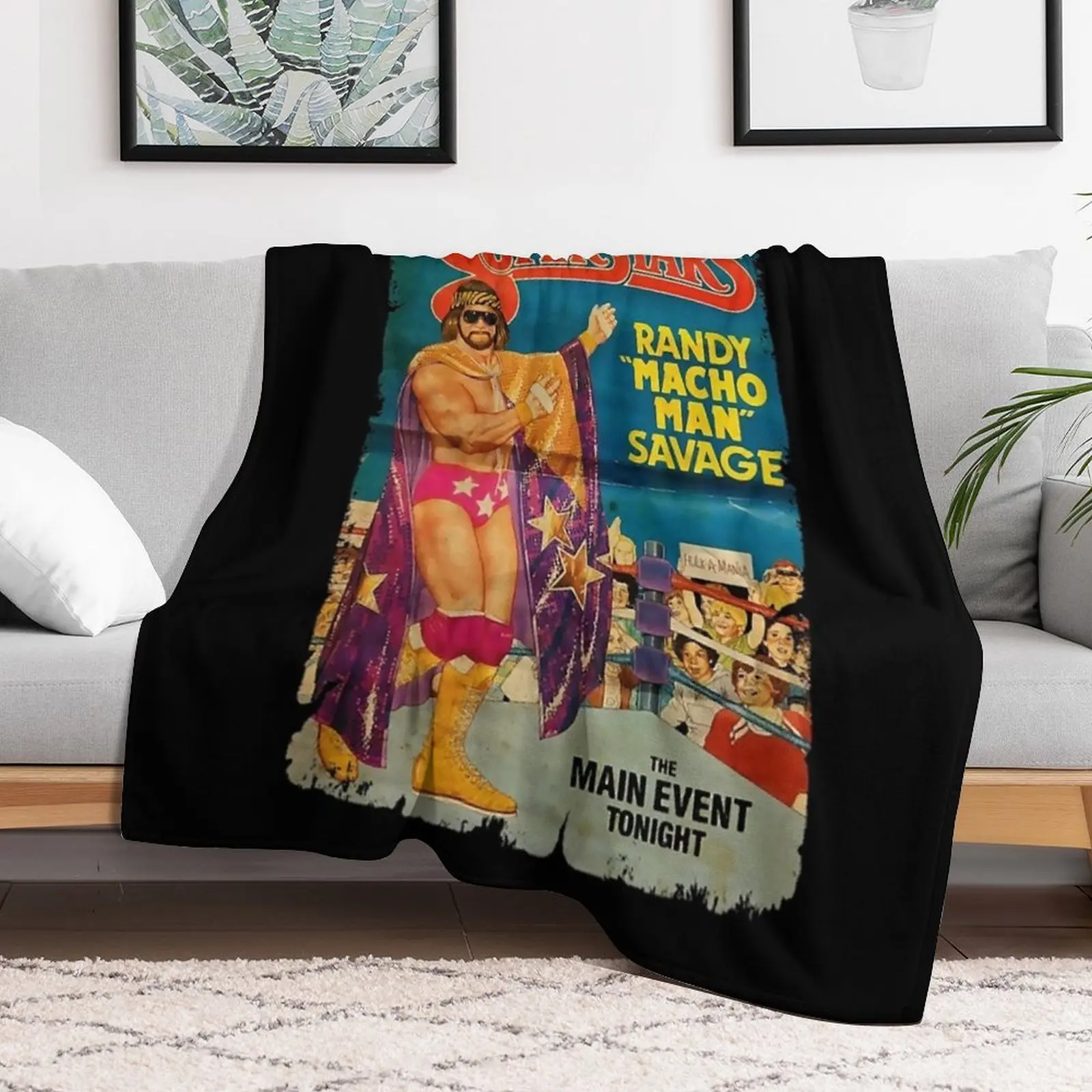 Vintage comedy retro classic actor 80s 90s sport wrestlers Wrestling 133 Throw Blanket Bed Fashionable Blankets For Bed Blankets