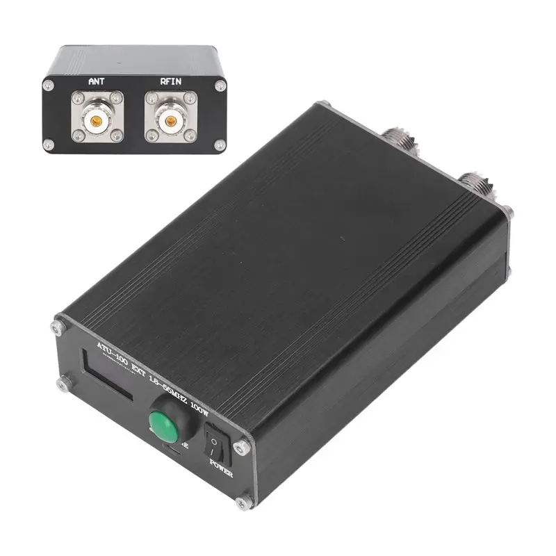 FEDI-ATU-100 Mini Automatic Antenna Tuner For Radio 1.8-55Mhz 0.96IN With Housing Tools