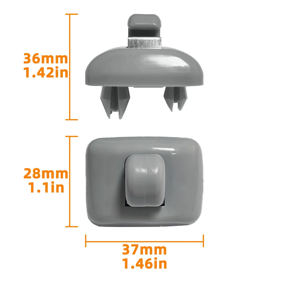 Yitong Car Sun Visor Hook Clip Grey Support 8U0857562A Fit For Audi A1 A3 A4 A5 Q3 Q5 TT RS3 RS4 RS5 S3 S4 Exeo Auto Accessory
