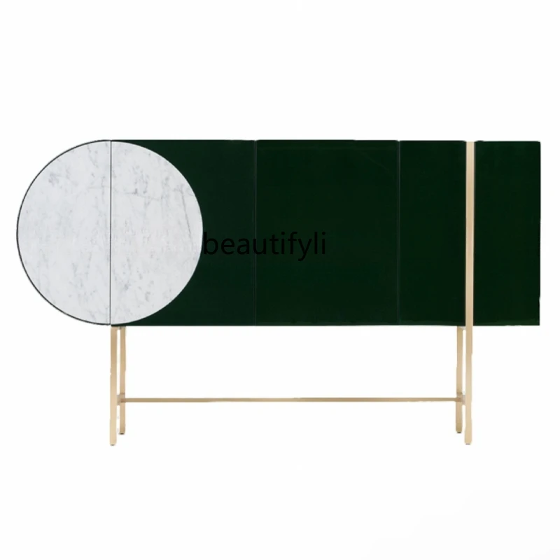 

Italian light luxury dining side cabinet, modern simple living room furniture entrance cabinet