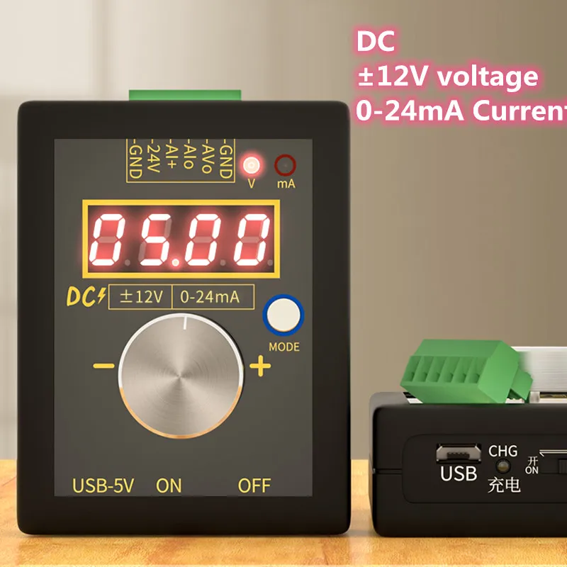 

Update!High Precision ±12V 0-24mA Signal Generator Adjustable Voltage Current Simulator 0-24mA Sink Source for Transmitter