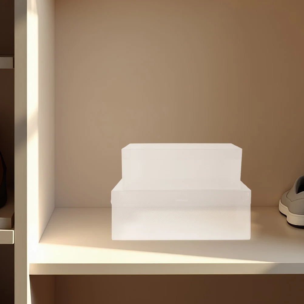 

6pcs Transparent Shoe Boxes Plastic Storage Containers Thickened Closet Drawer Shelf Organizer Kitchen Office Dust Proof