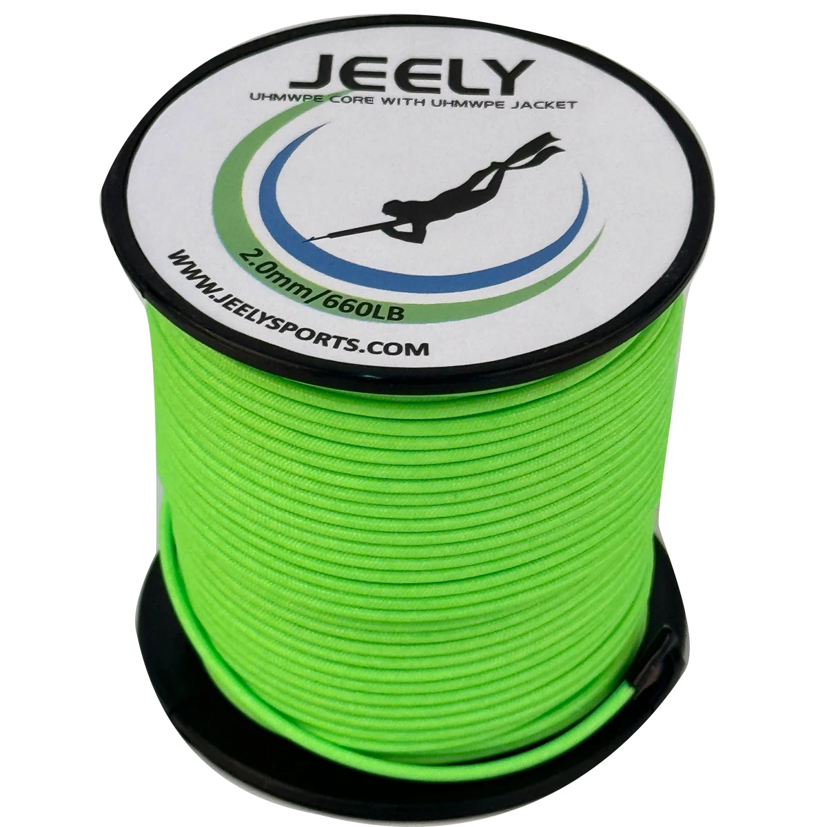 2mm 10m UHMWPE Core With Uhmwpe Cover Sheath Rope For Spearfishing Line