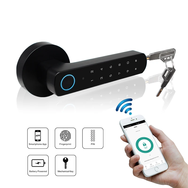 Finger Print Door Lock Tuya  Smart Locks for Front Door Biometric Access Control Products