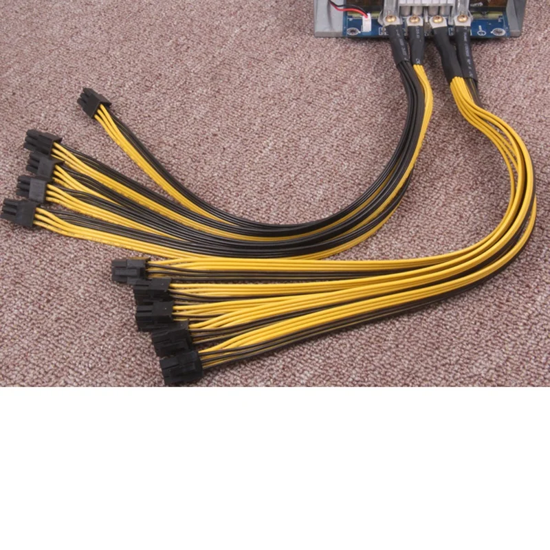 5X PCI-E PCIE 6Pin GPU Graphics-Card Splitter Power Cable For BTC P3 2400W 2600W Graphics-Card 6Pin Cable