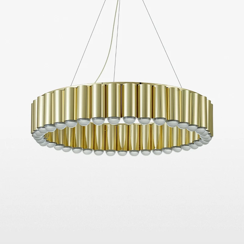 

Scandinavian gold ring pendant light for ceiling lighting in living room, bedroom, dining room, metallic lustre