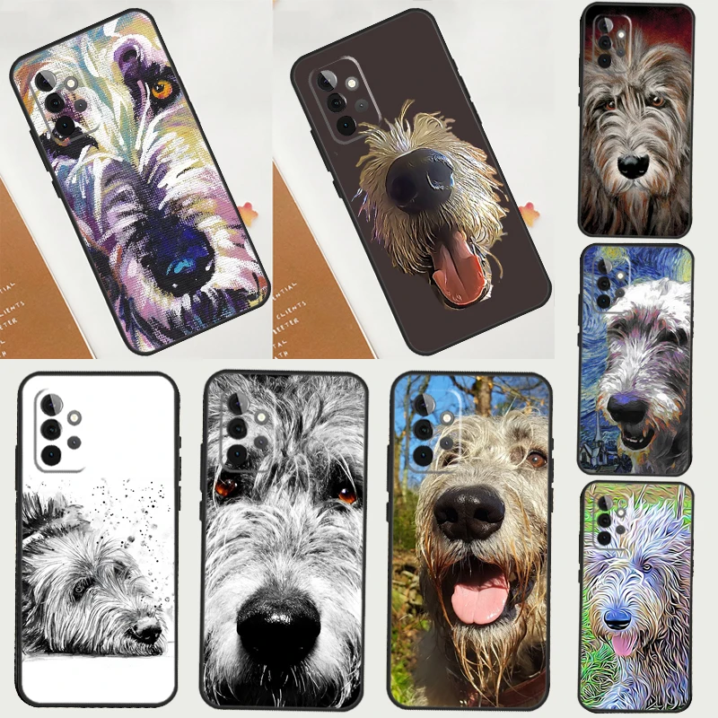 Irish Wolfhound Dog Cover For Samsung Galaxy A54 A34 A14 A51 A71 A50 A52S A73 A53 A33 A13 A12 A52 A32 A22 Back Case