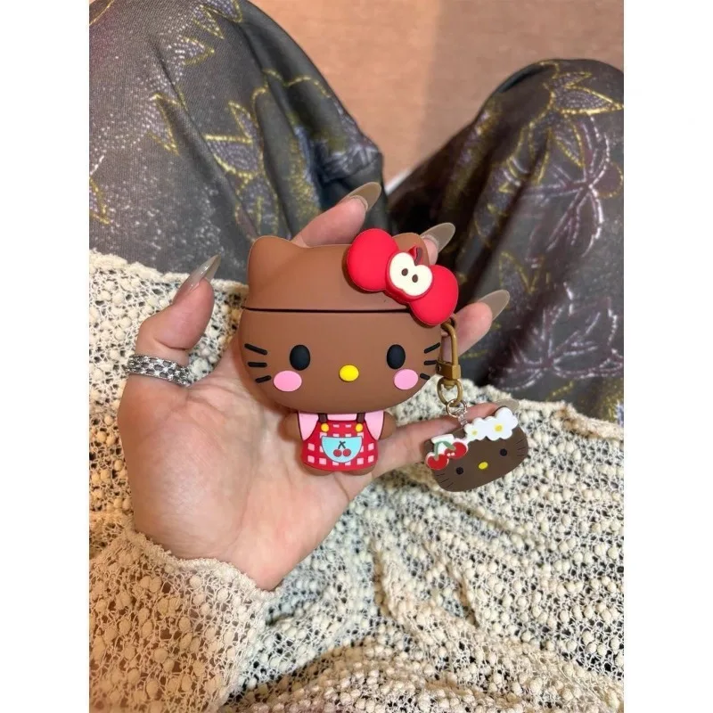 New 3D Hello Kitty Cartoon Headphone Case for AirPods 4 Cute Case for AirPods Pro 3 Pro2 Charging Cover for AirPods 4 3 2 1 Gift