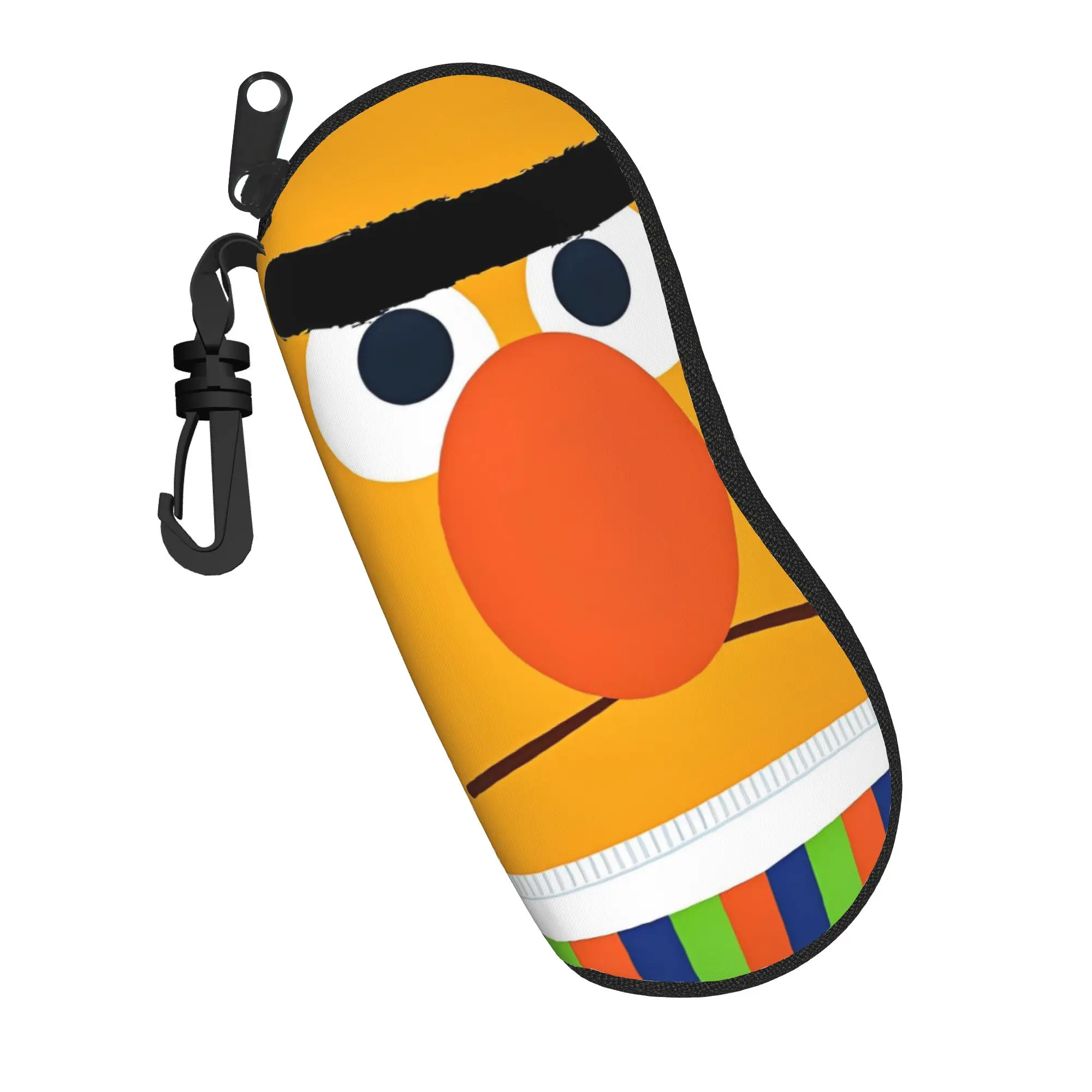 Sesamed Cartoon Glasses Case Men Women Convenient Zipper Cookie Monster Glasses Storage Box Small Glasses Box