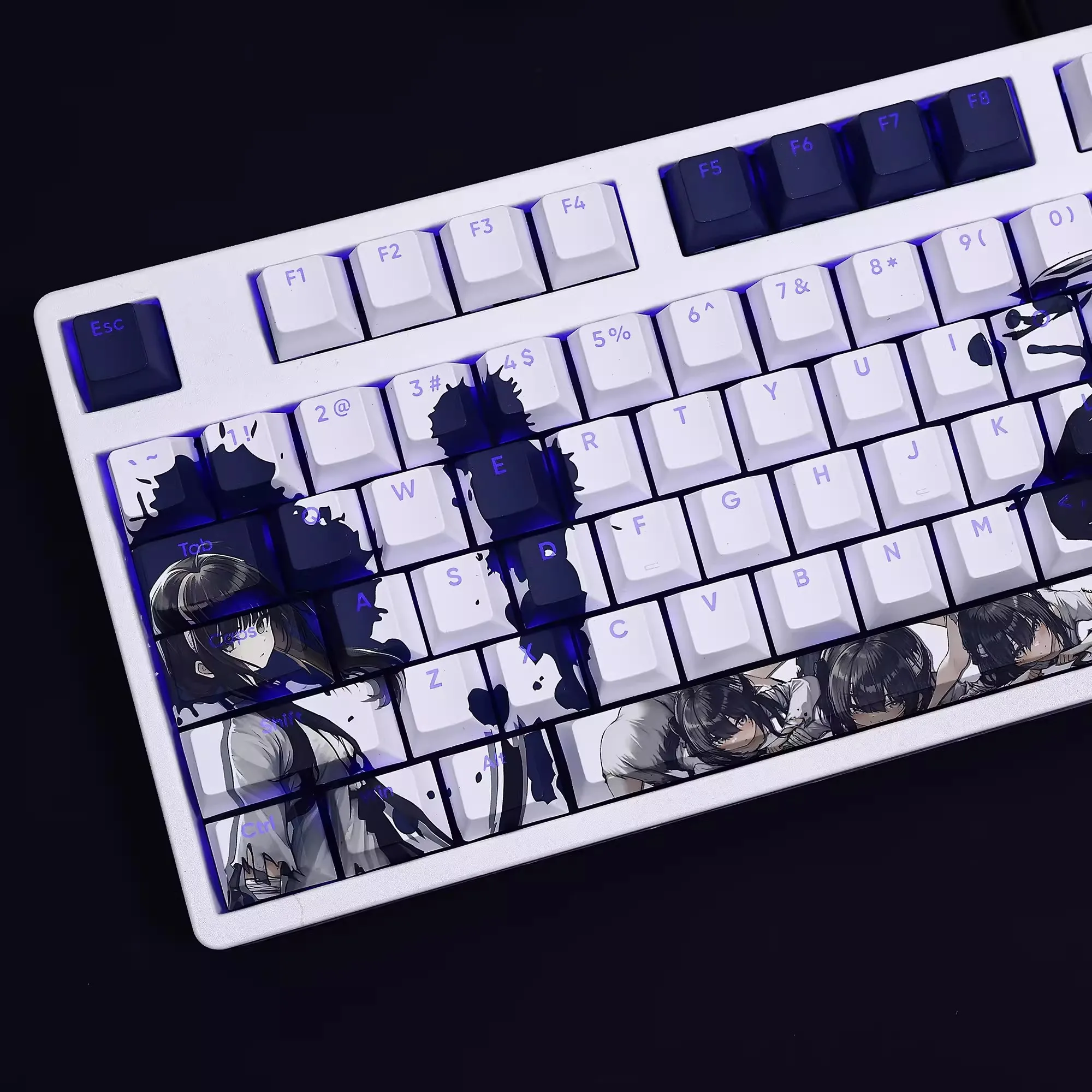 Imagem -02 - Teclado Retroiluminado de Cordeiro Faminto Viajando Nas Teclas da Dinastia Ming Pbt Cartoon Anime Gaming Key Caps Conjunto de 108 Teclas o