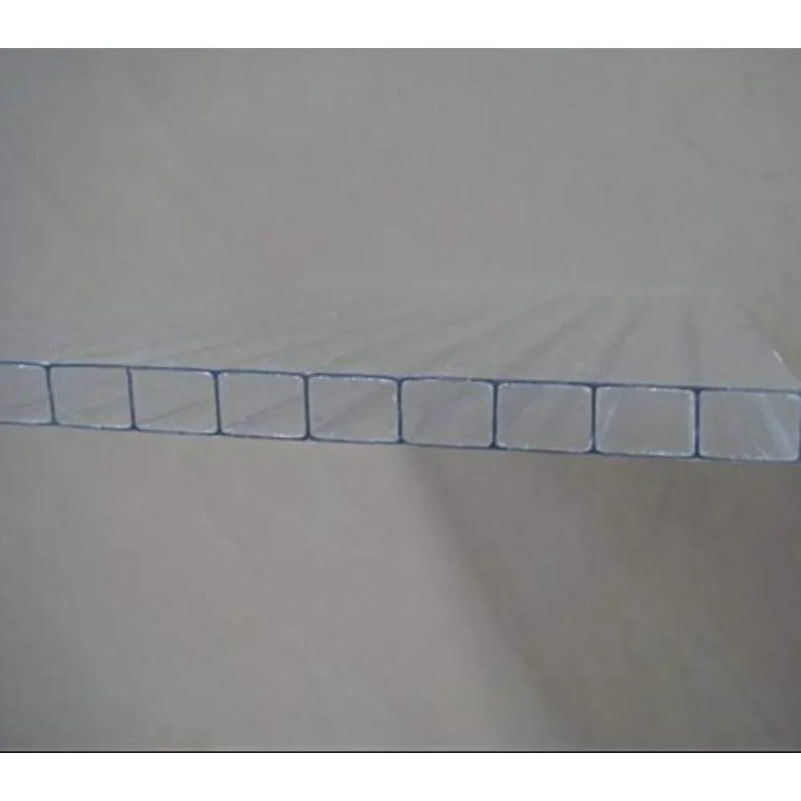 8mm Twin Wall Polycarbonate House Panels for Outdoor Covering, Transparent, Weather-Resistant UV Protection