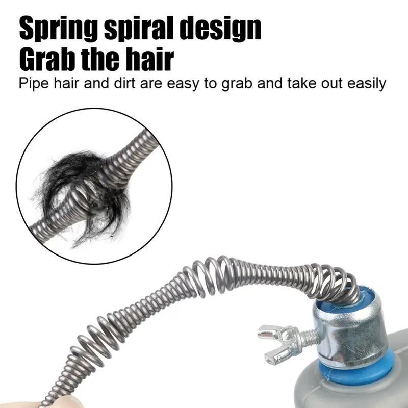 DT15 Toilet Sink Drain Unblocker 7M Sewer Pipe Plunger Handheld Cleaning Tool for Kitchen Bathroom