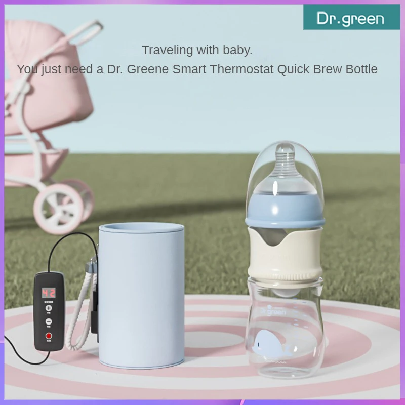 Dr.Green USB Smart Thermostat Newborn Baby Bottle PPSU 150mL/240mL/300mL Sealed isolation Fast milk filling Removable/Washable