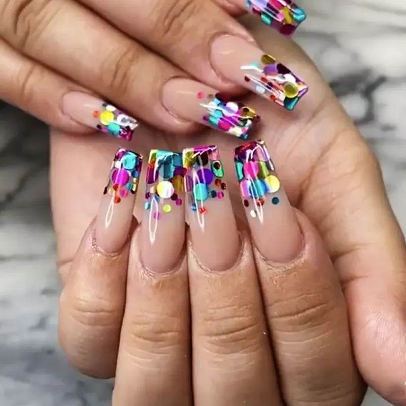 12 Colors Circle Shape Nail Sequin 3D Holographic Round Nail Art Glitter Flakes 12grids Iridescent Mirror Slice Manicure Glitter