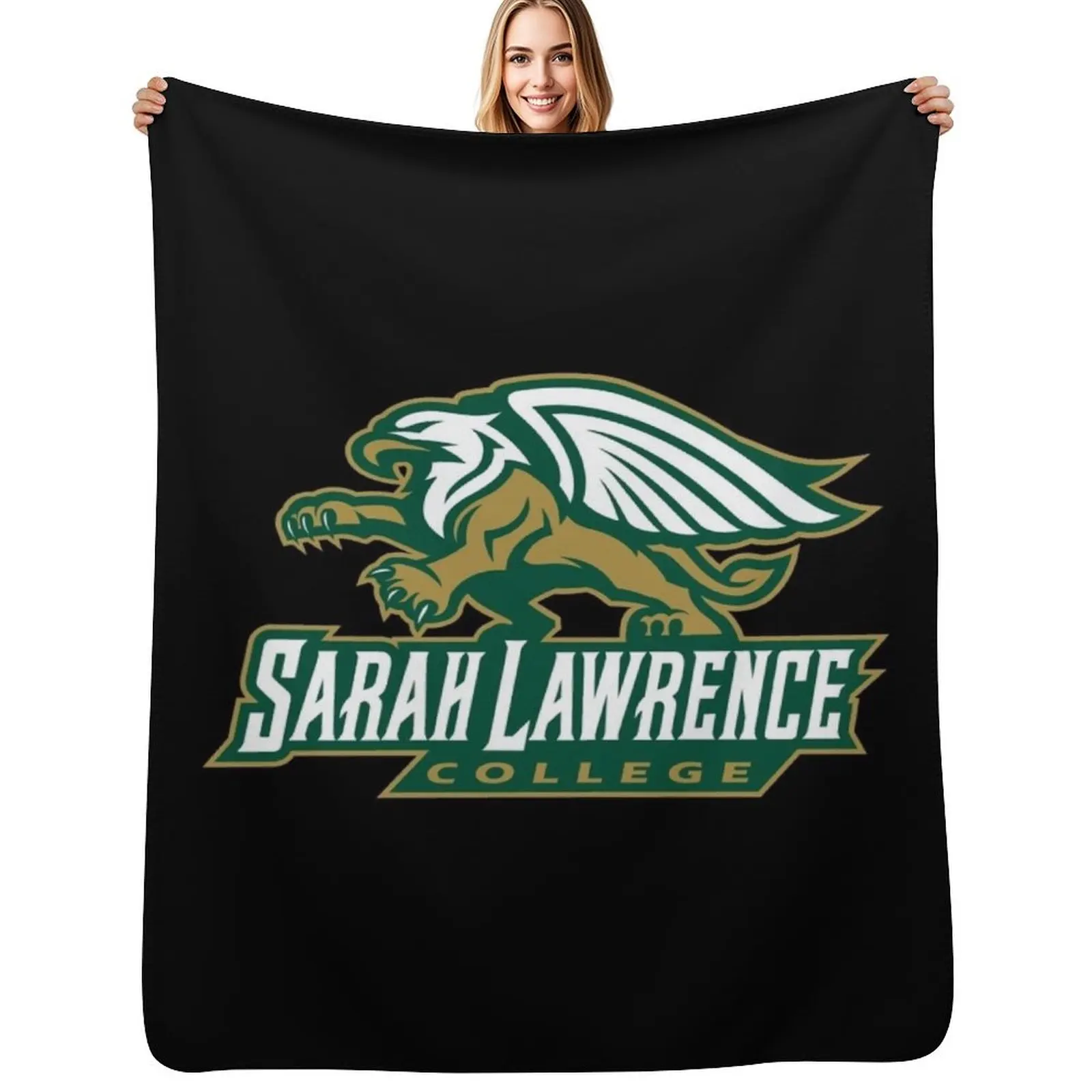 Sarah Lawrence gryphons Throw Blanket Machine Washable Soft Warm Blanket