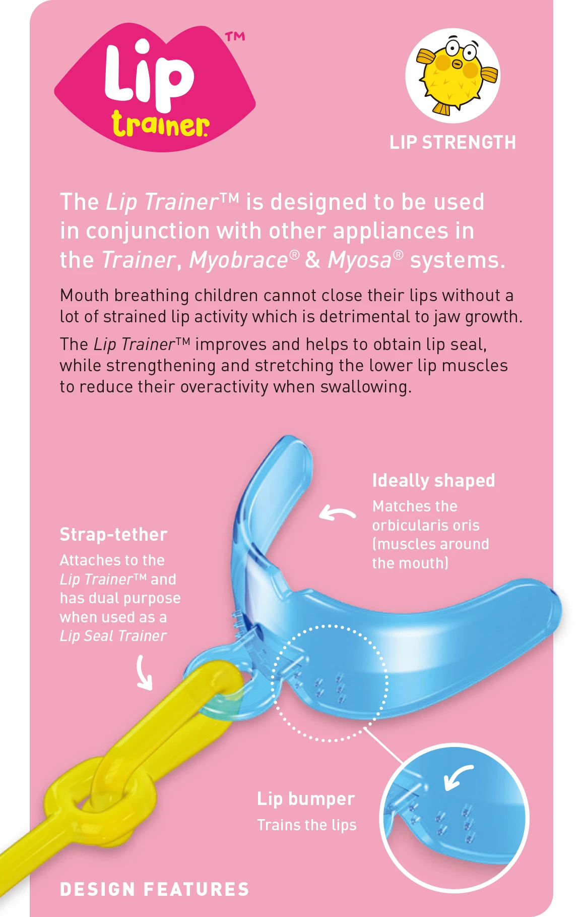 

Тренажер для губ 2-в-1: тренажер для мышц губ Myotalea, инструмент для улучшения функции оральных мышц, ортопедический аппарат Myobrace