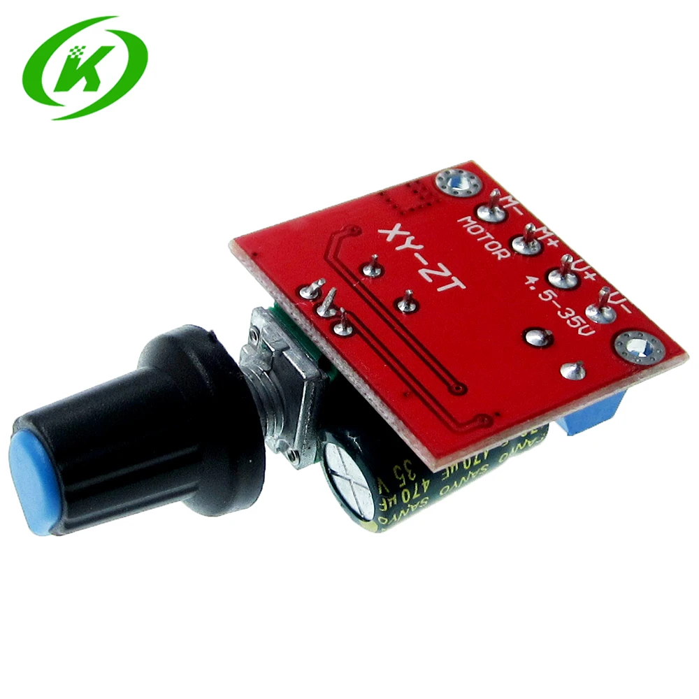 DC-DC Mini 12V, 10 buah Mini 4.5 v-35 V 5A 90W PWM DC modul pengatur kecepatan Regulator dapat disesuaikan
