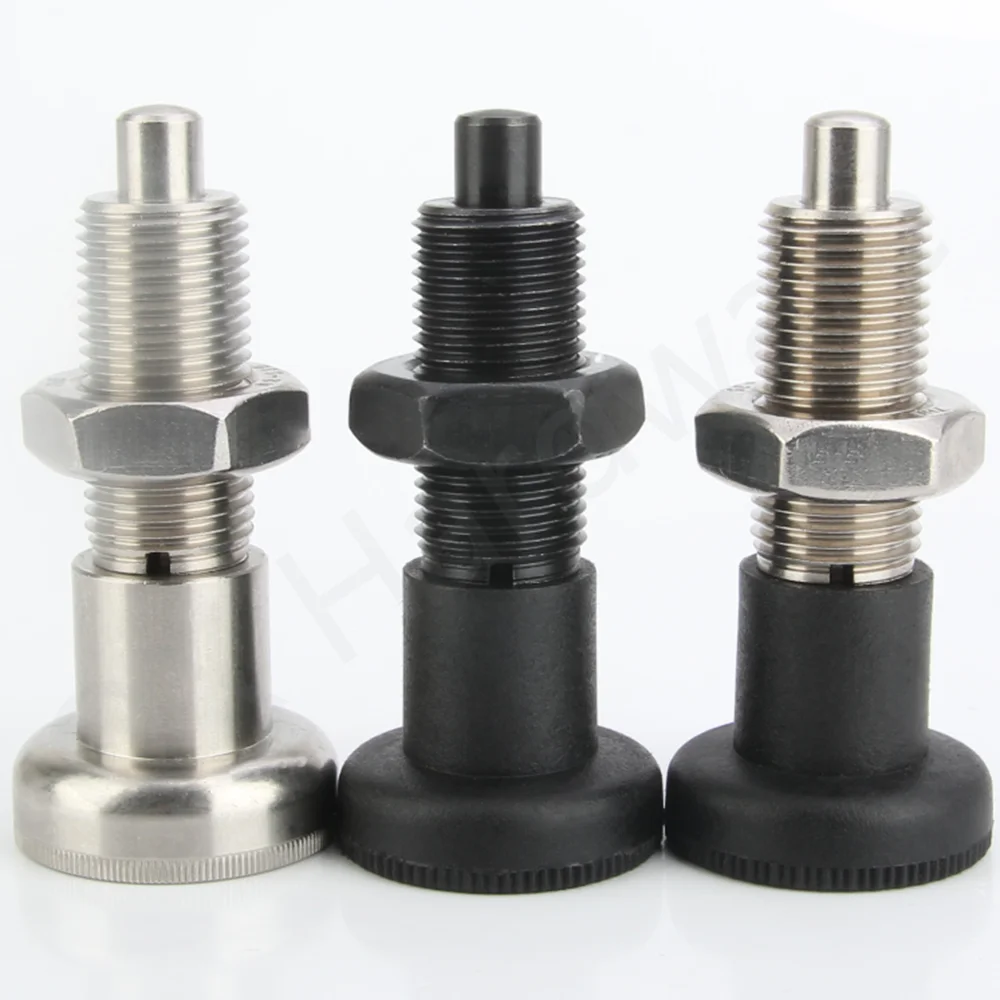 QX219 High Quality Index Plunger Carbon Steel Stainless Steel Return Type  Spring Screw Lock Pin M10 M12 M16 M20