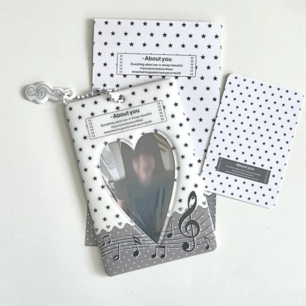 

New Y2K Style Kpop Photocard Holder Mini PVC Idol Photo Frame Gift Cartoon Card Holder