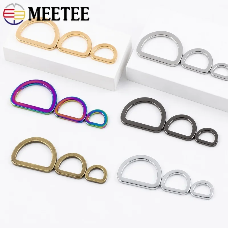 

20/30Pcs 16-38mm Metal D Ring Buckle Backpack Strap Loop Hook Webbing Tape Carabiner Hardware Accessories Handbag Connector Kit