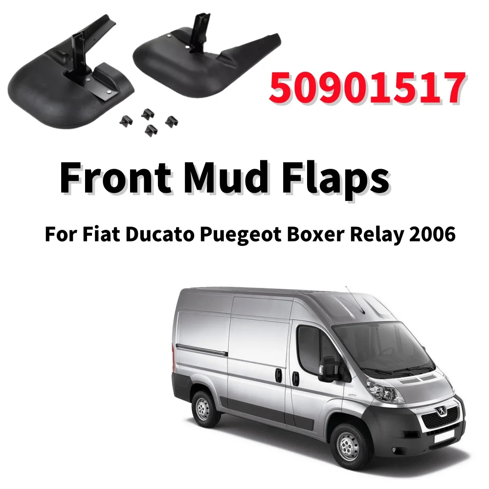 2Pcs Front Mud Flaps Guards Mudflaps Exterior Protection Accessories For Fiat Ducato Puegeot Boxer Relay 2006 50901517
