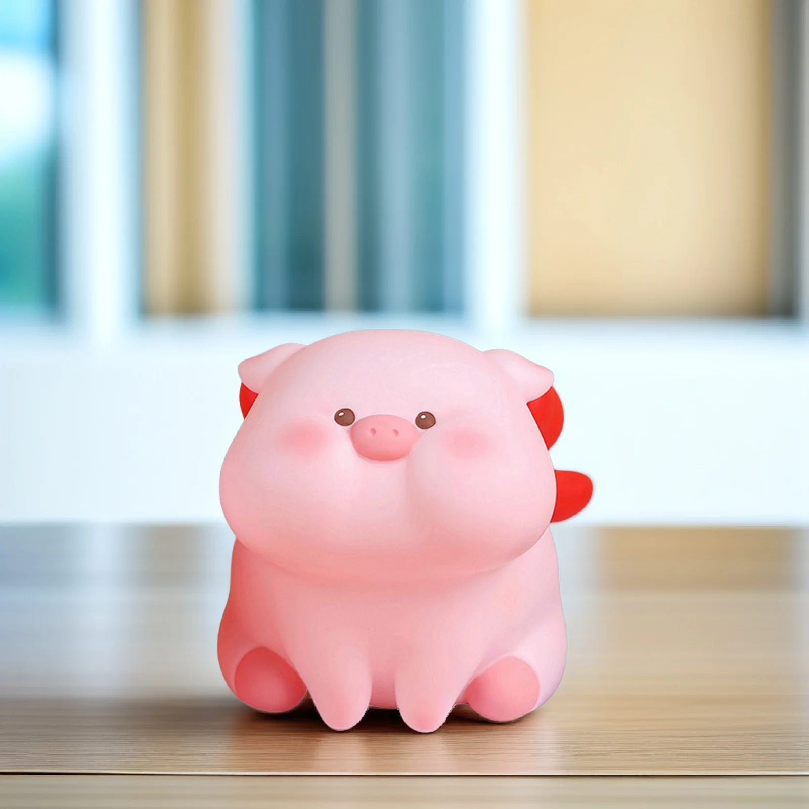 Mooie varkensvormige spaarpot vinyl muntbank kinderkamer decor verjaardagscadeau varkensvormige geldpot decoratieve spaarpot