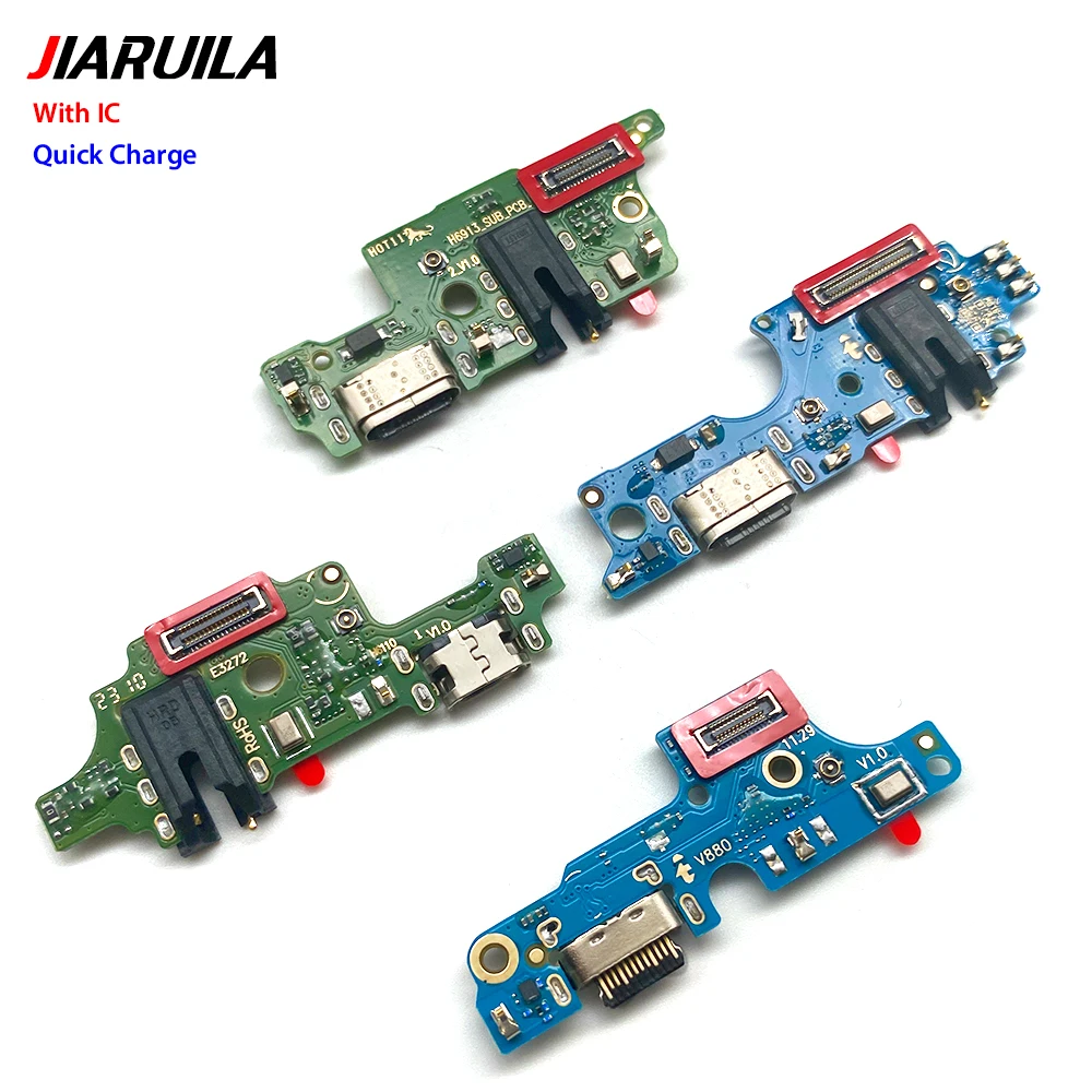 For Infinix Hot 10 Play Smart 9 Spark 30C 5G Hot 11 USB Charger Dock Connector Board Charging Port Microphone Flex Fast charging