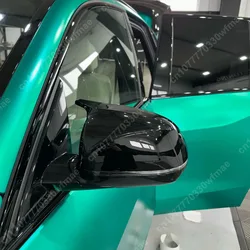 2Pcs M Style Car Rearview Mirror Cover For BMW X3 X4 X5 X6 X7 G01 G02 G05 G06 G07 2018-2023 ABS Gloss Black/Carbon Look