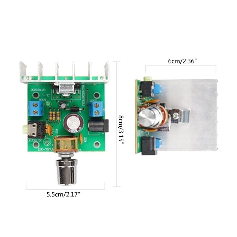 HX6A DX-7266 14W Amplifier Board Double Channel Finished Power AMP Module Board TDA7266 Low Noise Designing DC12V 2A