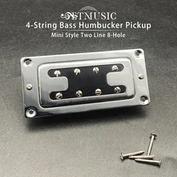 Mini Style Two Line 8 Holes 4-String Electric Bass Humbucker Pickup Neck/Bridge Pickup (The Neck and Bridge are Universal)