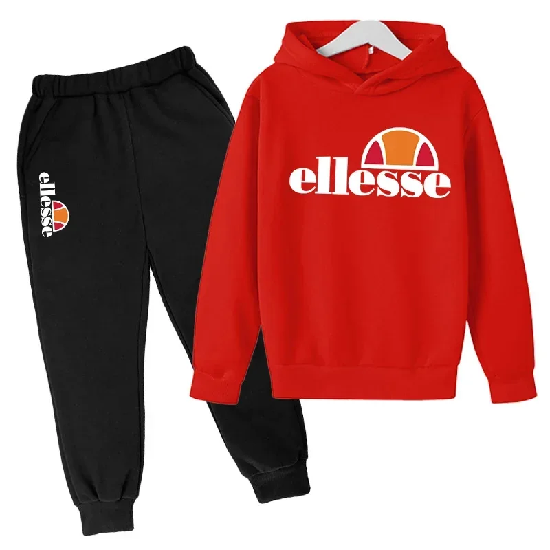 Hoodie Sweatshirt Set for Boys and Girls, Casual Sports 2-12-year-old Kids, Printed Cartoon Letters