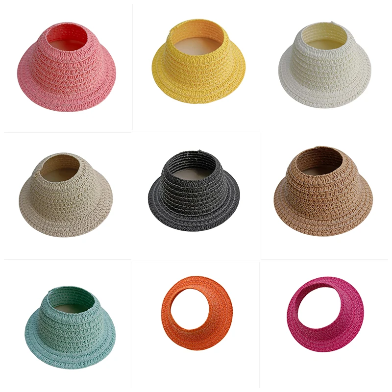 Sombrero de Labubu para fiesta sentada, sombrero de paja abierto, sombrero tejido, accesorios de ropa de fiesta Labubu, traje de Labubu de estilo campestre