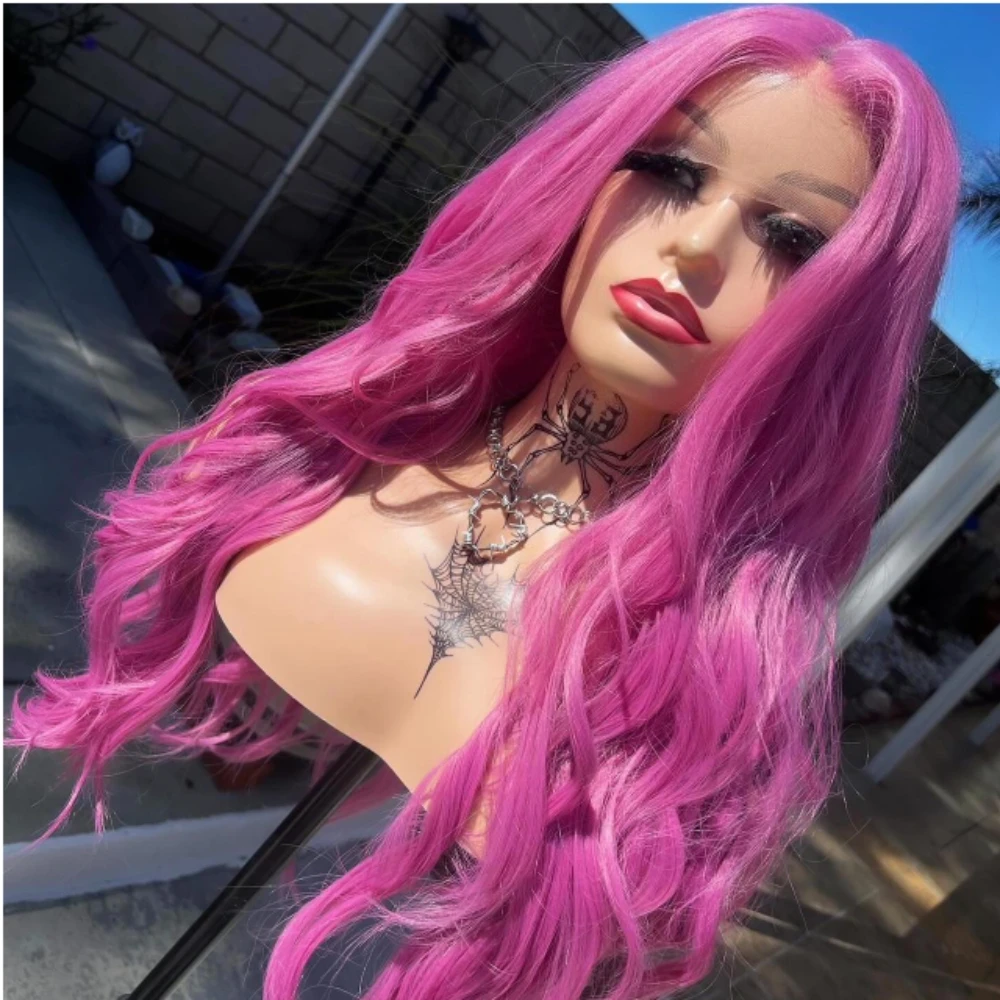 

Red /Blonde /Brown/Pink Wig 13x4 HD Body Wave Lace Frontal Wig Glueless Lace Front Wig Preplucked Synthetic High Quality Cosplay