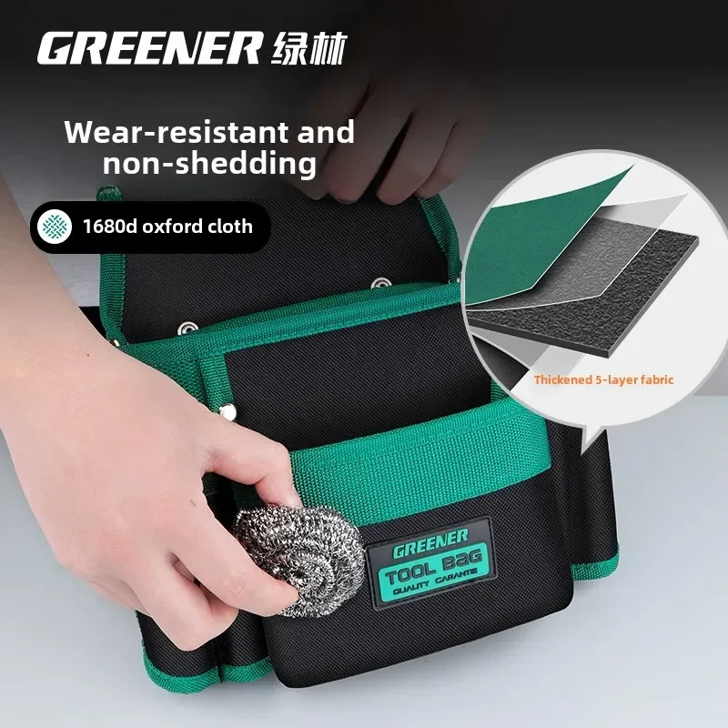 Multipurpose Tool Bag with Adjustable Strap and Pockets for Handymen and Mechanics
