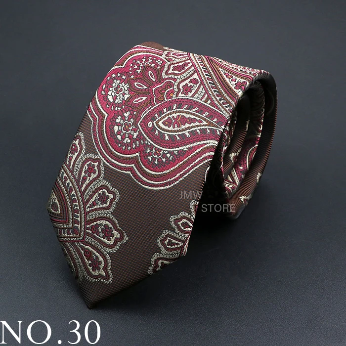 Neue Design Hochzeit Männer Krawatte Grau Braun Grün Paisley Blume Krawatten Männer Business Dropshipping Bräutigam Kragen Zubehör Geschenk – Detail 30