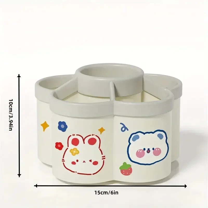 Cartoon Feuer Rad 360 Grad Rotierenden Stift Halter Lagerung Box Große Kapazität Lagerung Box Büro Desktop Schreibwaren Lagerung