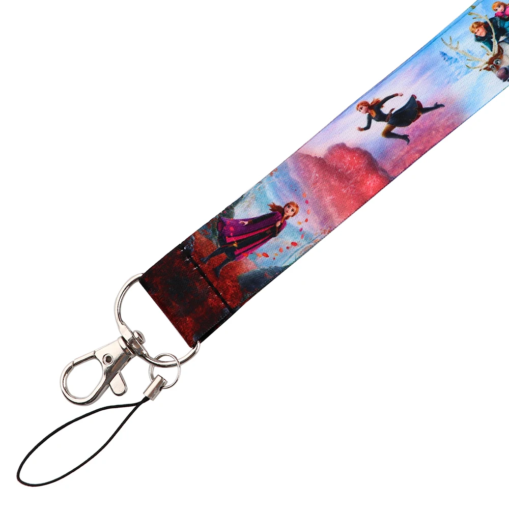 Cartoon Ice Girl Lanyards for Keys Mobile Phone Neck Strap Keychain Gym Key Holder Hanging Rope Keyring Accessories Gifts