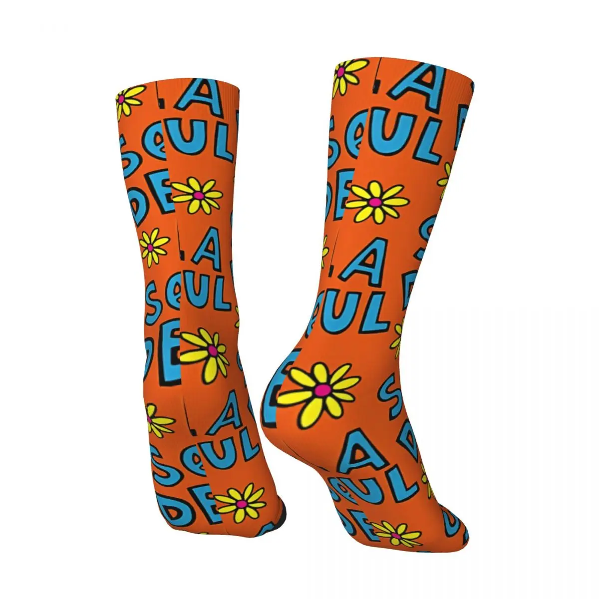 It's A Daisy Age Funny Men's Socks Retro Graffiti Style Art Street Style Novelty Crew Sock Gift Pattern Printed