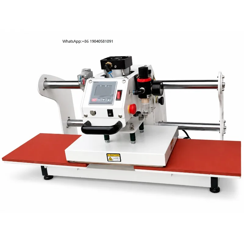 Automatic Dual Working Station Pneumatic Double Sided Heating Press Machine for Garment  Branding Printer