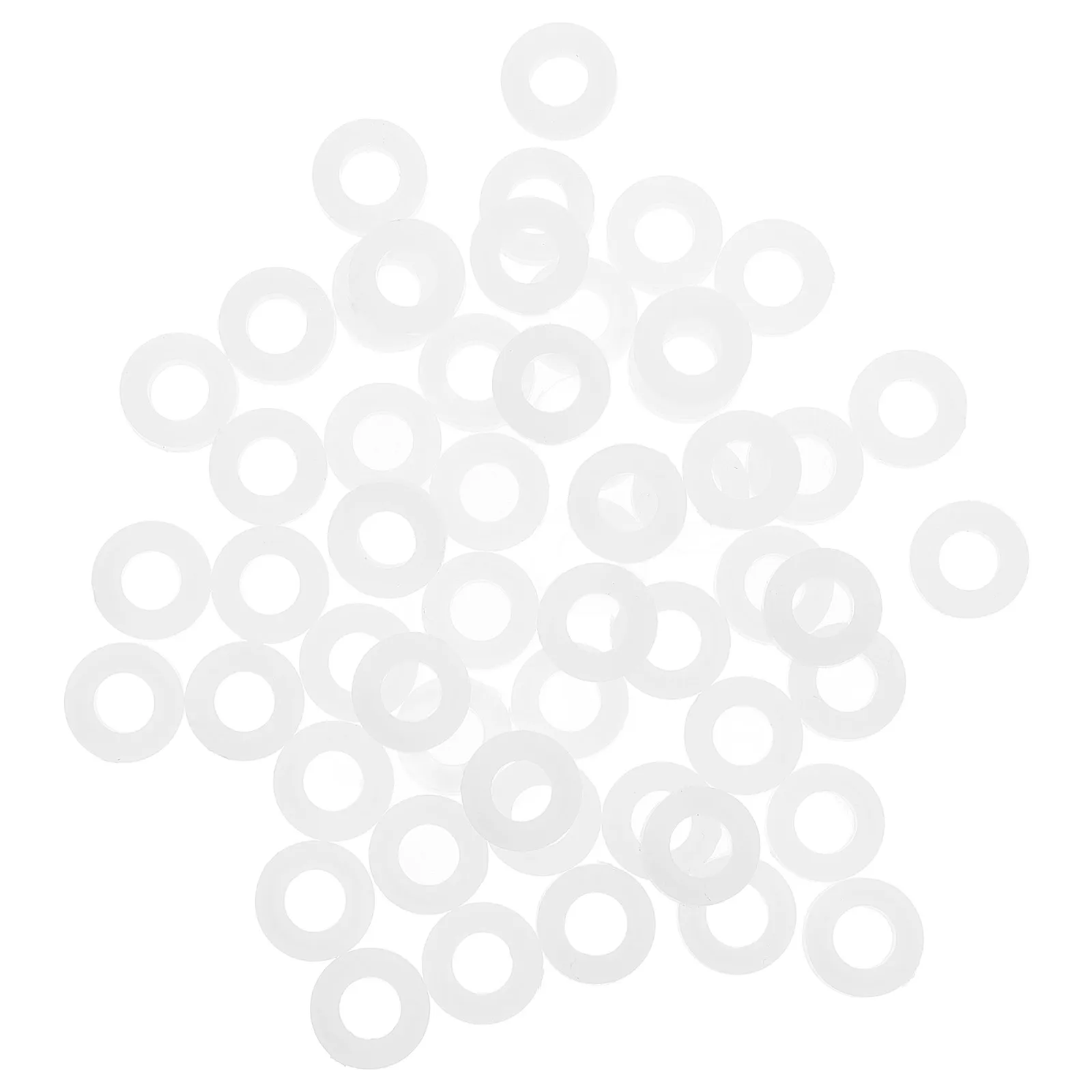

100 Pcs White Gasket Plastic Washers Drum Sound Insulation Pad Accessories Silent Practice Replacement Pads